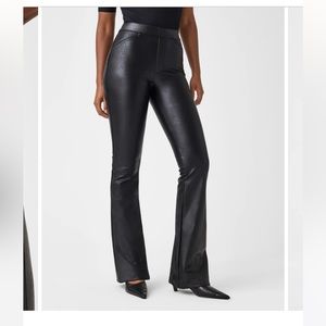 SPANX. XS leather like flare pant Must have for fall/winter